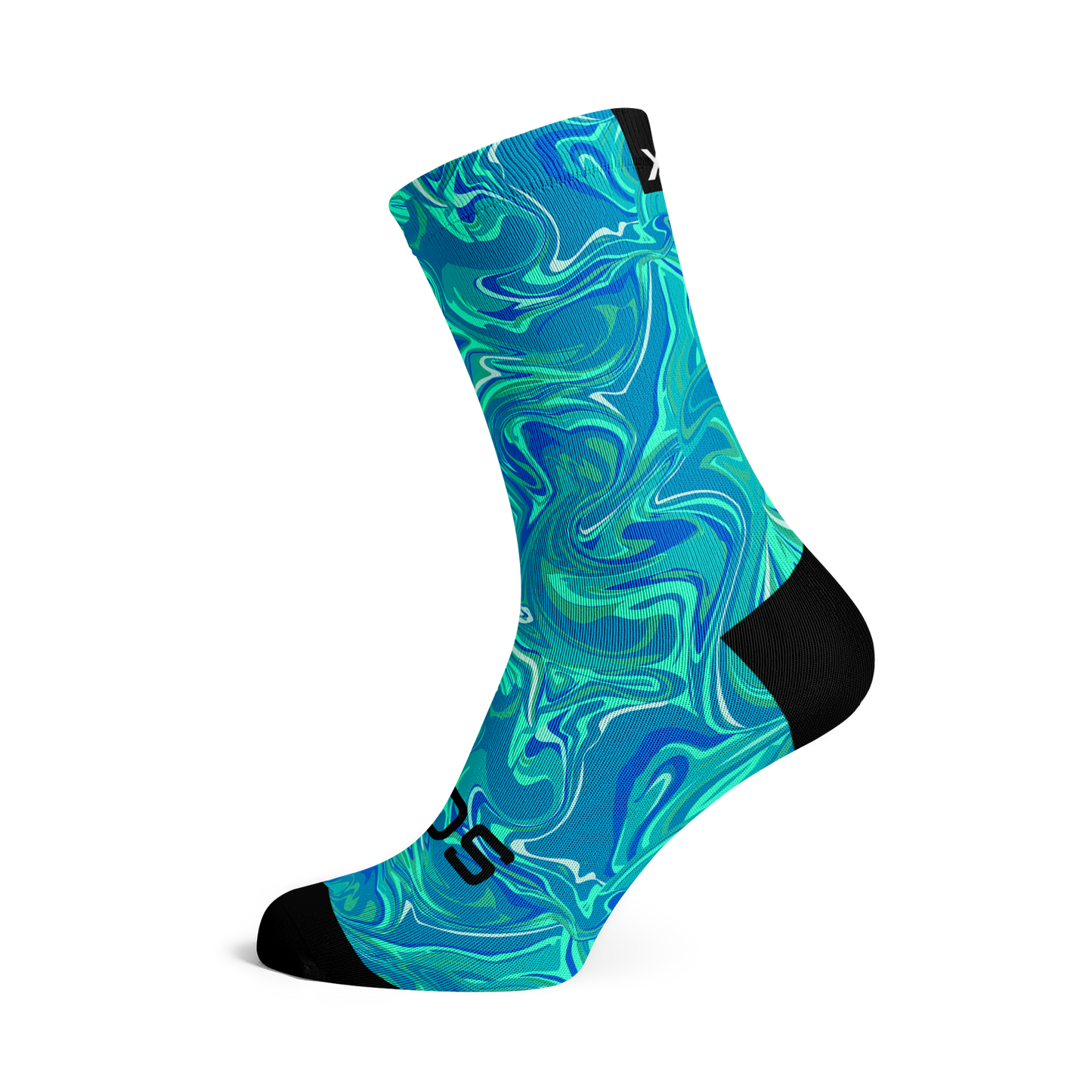Calzini blu marmo